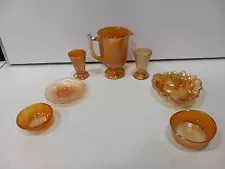 Orange Carnival Glass Bundle