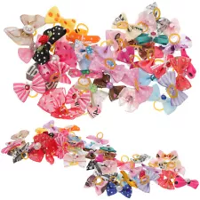 50 Pcs Dog Barrettes Dog Hair Clips Dog Grooming Bows Dog Bow