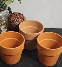 Vintage 5" Terra Cotta Pots USED Lot of 3 Flowers Herbs Annuals Porch Patio