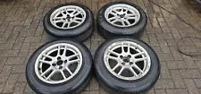 ENKEI 4 x 100 ALLOY WHEELS - 15 x 7 - TWIN 5 SPOKE - MAZDA MX5 HONDA CIVIC