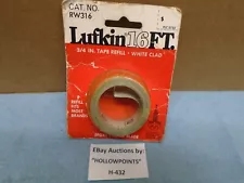 Lufkin USA Vintage 16' NEW NOS RW316 White Clad 3/4" W Tape Measure Refill H432