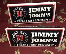 2 Jimmy John's Delivery Magnetic Car Topper Signs No Cords For Repair Parts Read