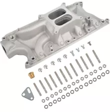 For Small Block Ford SBF 260 289 302 Satin Aluminum Intake Manifold