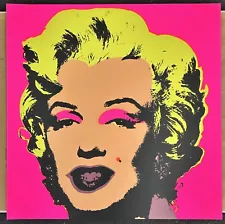 Andy Warhol Marilyn Monroe 11.31 Silkscreen pink Pop art Sunday B Morning COA