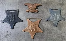 Vintage GAR Civil War Veterans Medals 4 Piece Lot