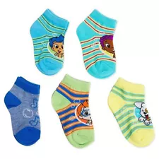 Bubble Guppies Little Kids Toddler Boys 5 Pairs Pack Socks Size 5-6.5 NEW