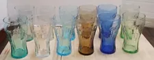 SET OF SIX (6) McDONALD'S COCA COLA COKE GLASSES - ALL DIFFERENT