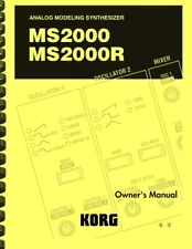 Korg MS2000 MS2000R MS2000B Synthesizer OWNER'S MANUAL and EASY START GUIDE