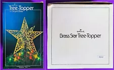 1980 ELEGANT BRASS CHRISTMAS TREE TOPPER-BRAND NEW/ORIGINAL FACTORY BOX-HALLMARK