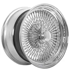 13 14 15 16 17 18" LA Wire Wheels Standard 100-Spoke Straight Lace Chrome (1pc)