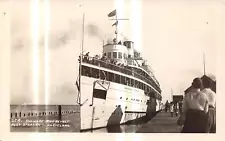 PORT STANLEY Ont Canada postcard RPPC Elgin County steamer Theodore Roosevelt