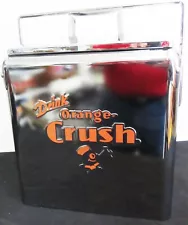 Orange Crush Soda Chrome Cooler Model Embossed Lettering Only One