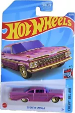 2022 Hot Wheels # 70/250 Chevy Bel Air Series # 4/5 '59 Chevy Impala Pink