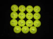 15 Yellow Titleist Tour Speed Golf Balls