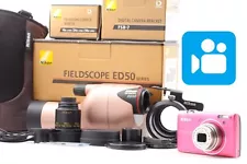 [Opt Mint] Fieldscope ED50 rose pink w/ eyepiece 16x & coolpix s5100 From JAPAN