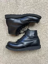 Red Wing 8137 Moc Toe Boots Black SIZE US 10 EXCELLENT