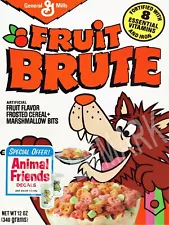 1979 Fruit Brute Monster Cereal Box High Quality Metal Magnet 3 x 4 inches 9596