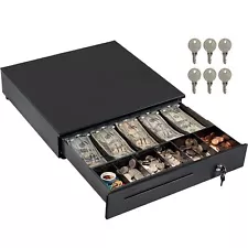 Cash Register Drawer for Point of Sale (POS) System with Removable Coin Slots, 5