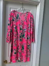 Women's Lilly Pulitzer Beacon Toucan Can Dress Hot Pink Size XL, NWT