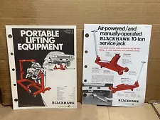 Blackhawk Floor Jack Transmission Lift Automotive Repair Catalog -- Vintage 1972