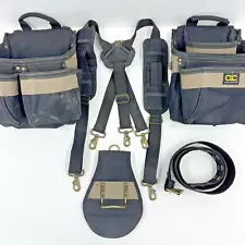 Custom Leathercraft Framing Master Tool Belt Harness 17 Pockets Black