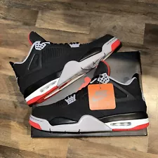 NEW 2019 Nike Air Jordan 4 Retro OG Bred Black Red Shoes size15 308497-060