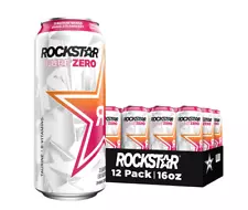 Rockstar Pure Zero Sugar Tangerine Mango Guava Strawberry, 16 oz, 12 Pack Cans