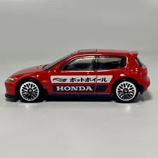 ‘92 1992 Honda Civic EG Red 1:64 Scale Diecast Diorama Model Car #95 JDM RHD