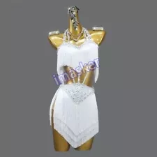 Latin Dance Wear Dancewear Dress Stage Performance Outfit Suit Costume Tassel