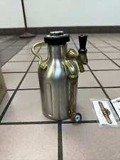 GrowlerWerks uKeg Pressurized Beer Growler 64oz Stainless.