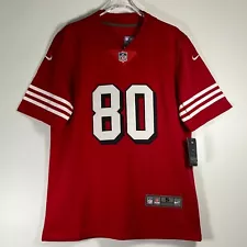 Jerry Rice #80 Football Jersey Embroidered Red New