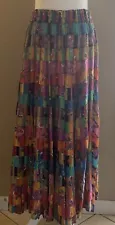 FOR KARIE A. Bila Size M Y2K Maxi Broom Skirt Hippie Boho Patchwork FLAW