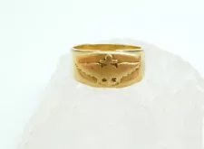 VTG 10K Yellow Gold Marines Corps Eagle Anchor & Mens Ring For Repair 6.8g