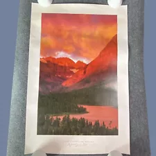 Glacier National Park Travel Poster / Postcard Montana USA 24 x 36 Art Wolfe