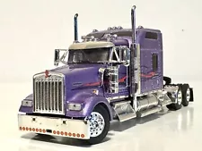 RARE! 1/64 DCP Purple Kenworth W900 L Long Frame Studio Sleeper Old Run Fikes