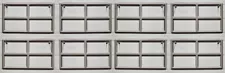 CLOPAY BRAND Garage Doors SANDTONE Colonial 509 Set 8 Window Inserts/Short Panel