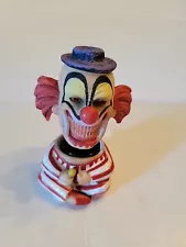 Scary Clown Bobblehead Figure Small Size Red And White Colors Resin