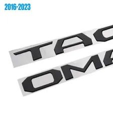 3D Black Badges Tailgate Insert Letters For 2016-2023 TACOMA Emblem Rear Decals