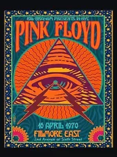 Pink Floyd 1970 Filmore East Concert Poster 18"X24" Poster Free Shipping