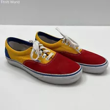 Vans Era Old Skool Shoes Sneakers Blue Red Green Primary Colors Men 7 Women 9