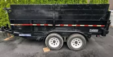 7' X 12' 2014 SURE-TRAC Trailer - 12 Cu Yd - 9,890 GVWR Power Hydraulic Dump