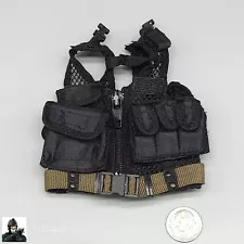 1:6 BBI Navy SEAL Night Ops Owl Black Tactical Assault Vest for 12" Figures