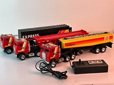 Lot of 3 EXP Remote Control Semi Trucks, Read