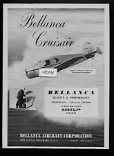 BELLANCA AIRCRAFT CORP 1940 CRUISAIR 3 PLACE MONOPLANE 120 MPH FOR 3975 AD