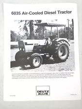 Deutz Allis 6035 Air Cooled Diesel Tractor Dealer Advertising & Specification