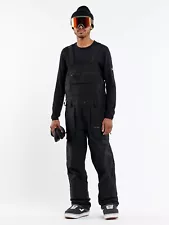 Brand New Mens 2024 Volcom Roan Bib Overall Black