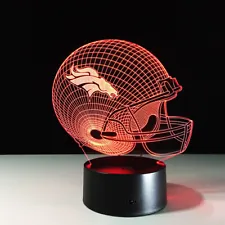 Denver Broncos LED Light Lamp Collectible Manning Flacco Home Decor Gift