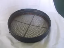 Large Old Garden Riddle Metal Sieve Soil Sifter Mesh Garden Tool Use or Display