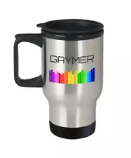 Funny LGBT travel mug - gaymer - lgbtq gay lesbian humor gift - Homosexual stuff