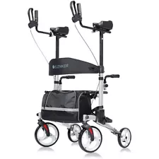 Silver Deluxe ELENKER Upright Rollator Walker Rolling Walker Mobility Medical US